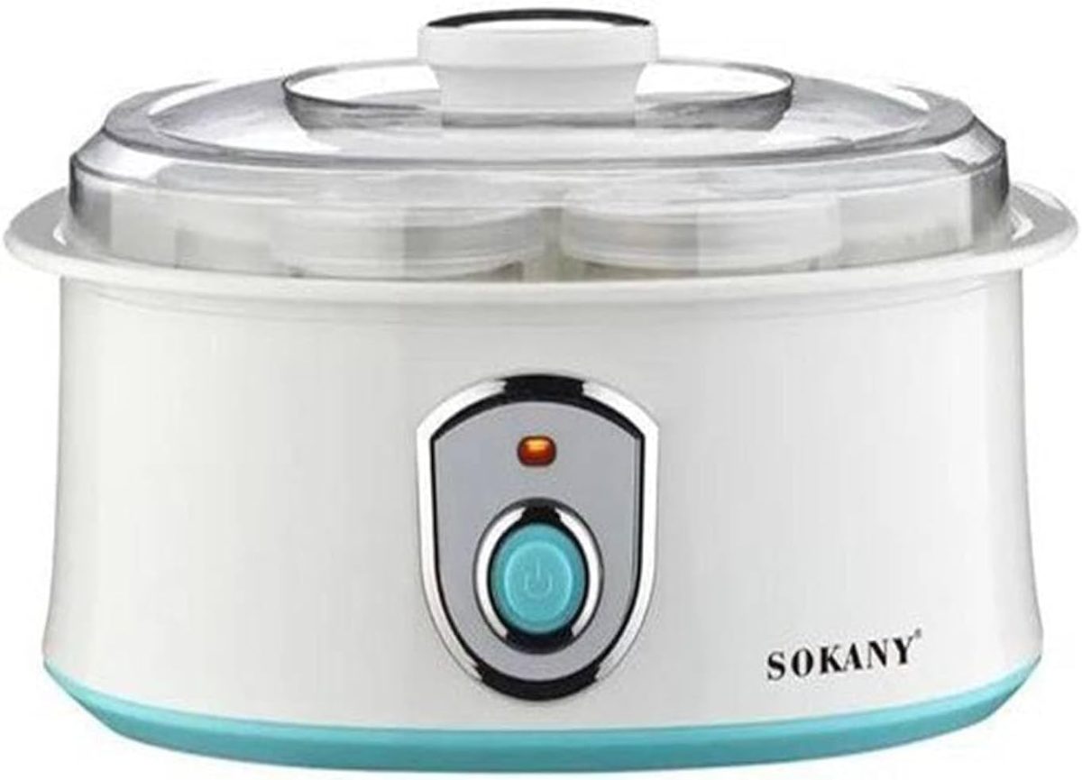 ماكينة تحضير الزبادي سوكاني 7 أكواب لون أبيض موديل SK-2304 - Image 1